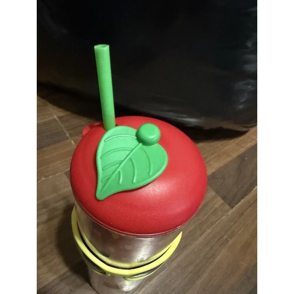 NEW STRAWBERRY THEMED PLASTIC TUMBLER WITH LID AND STRAW (BPA FREE)
